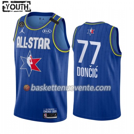 Maillot Basket Dallas Mavericks Luka Dončić 77 2020 All-Star Jordan Brand Bleu Swingman - Enfant